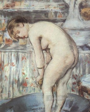 エドゥアール・マネ Painting - 浴槽の中の女性のヌード 印象派 エドゥアール・マネ